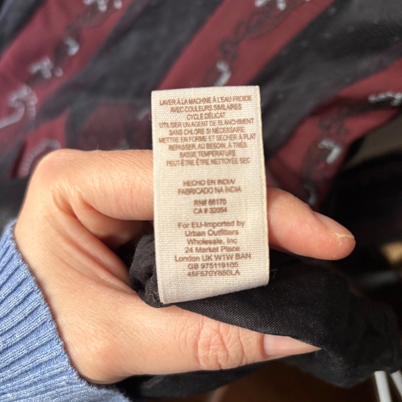 NWOT Free People Tough Love Goth Fit & Flare Dress in Black and Burgundy - Picture 14 of 14